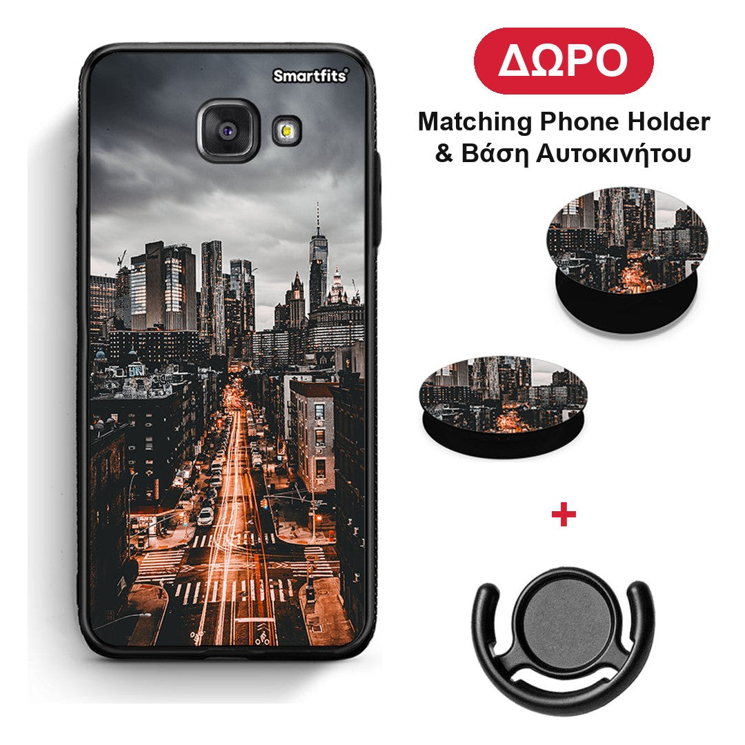 City Lights - Samsung Galaxy A5 2017 θήκη + Δώρο Phone Holder & Βάση Αυτοκινήτου