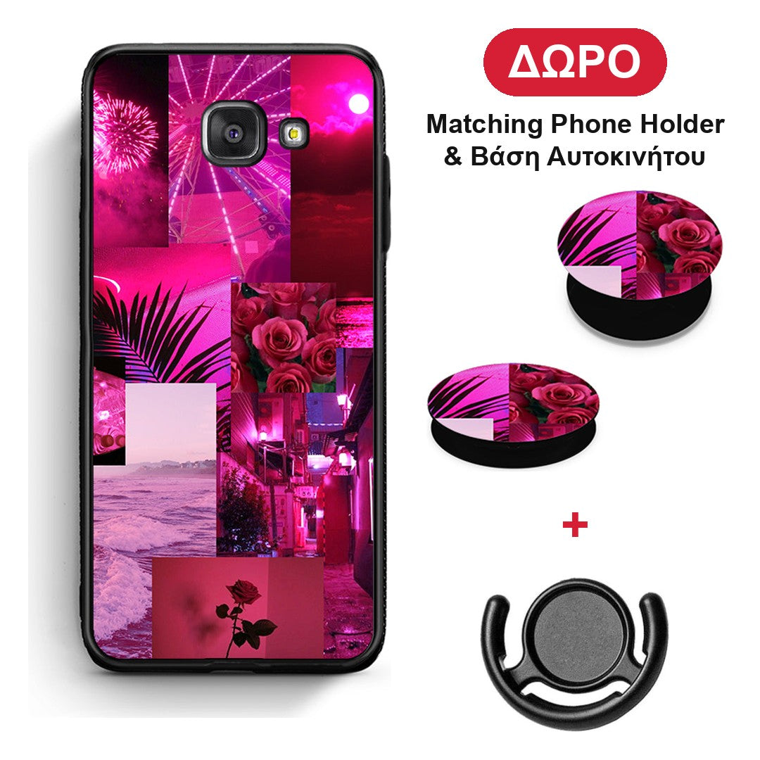 Collage Red Roses - Samsung Galaxy A5 2017 θήκη + Δώρο Phone Holder & Βάση Αυτοκινήτου