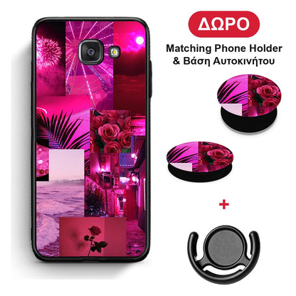 Collage Red Roses - Samsung Galaxy A5 2017 θήκη + Δώρο Phone Holder & Βάση Αυτοκινήτου