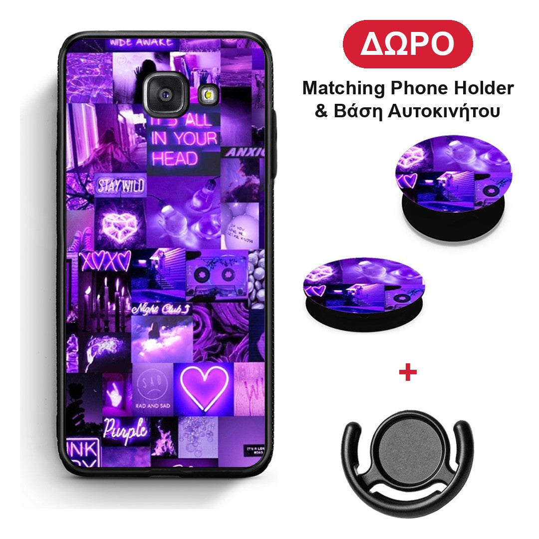Collage Stay Wild - Samsung Galaxy A5 2017 θήκη + Δώρο Phone Holder & Βάση Αυτοκινήτου