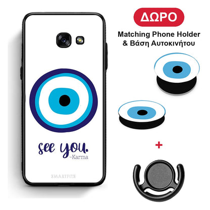 Karma Says - Samsung Galaxy A5 2017 θήκη + Δώρο Phone Holder & Βάση Αυτοκινήτου