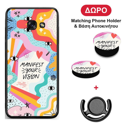 Manifest Your Vision - Samsung Galaxy A5 2017 θήκη + Δώρο Phone Holder & Βάση Αυτοκινήτου