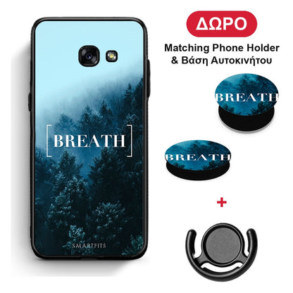 Quote Breath - Samsung Galaxy A5 2017 θήκη + Δώρο Phone Holder & Βάση Αυτοκινήτου