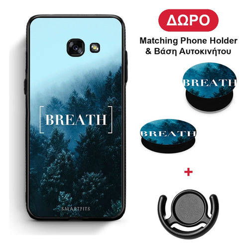 Quote Breath - Samsung Galaxy A5 2017 θήκη + Δώρο Phone Holder & Βάση Αυτοκινήτου