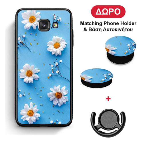 Real Daisies - Samsung Galaxy A5 2017 θήκη + Δώρο Phone Holder & Βάση Αυτοκινήτου