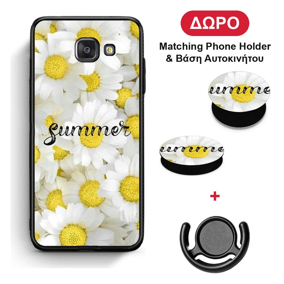 Summer Daisies - Samsung Galaxy A5 2017 θήκη + Δώρο Phone Holder & Βάση Αυτοκινήτου