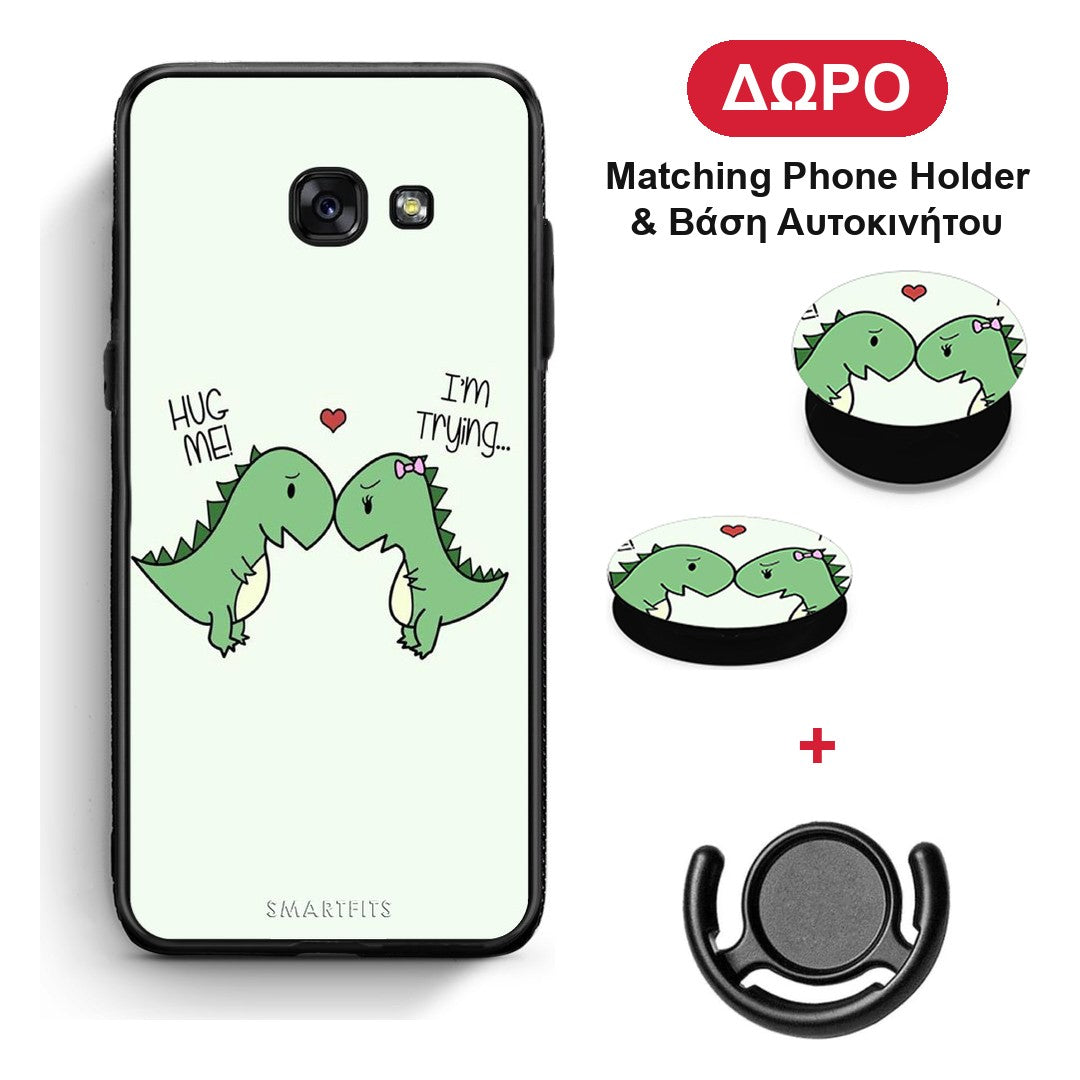 Valentine Rex - Samsung Galaxy A5 2017 θήκη + Δώρο Phone Holder & Βάση Αυτοκινήτου