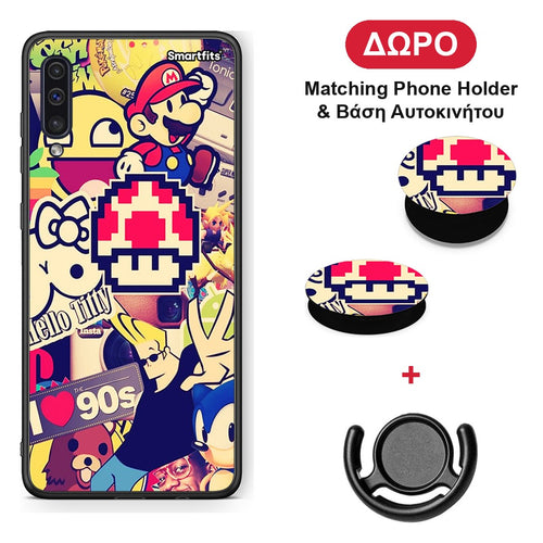 Love The 90s - Samsung Galaxy A50 / A30s θήκη + Δώρο Phone Holder & Βάση Αυτοκινήτου
