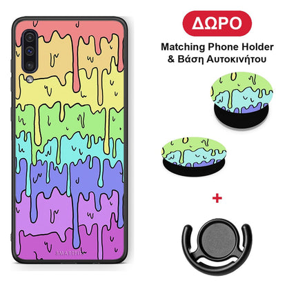 Melting Rainbow - Samsung Galaxy A50 / A30s θήκη + Δώρο Phone Holder & Βάση Αυτοκινήτου