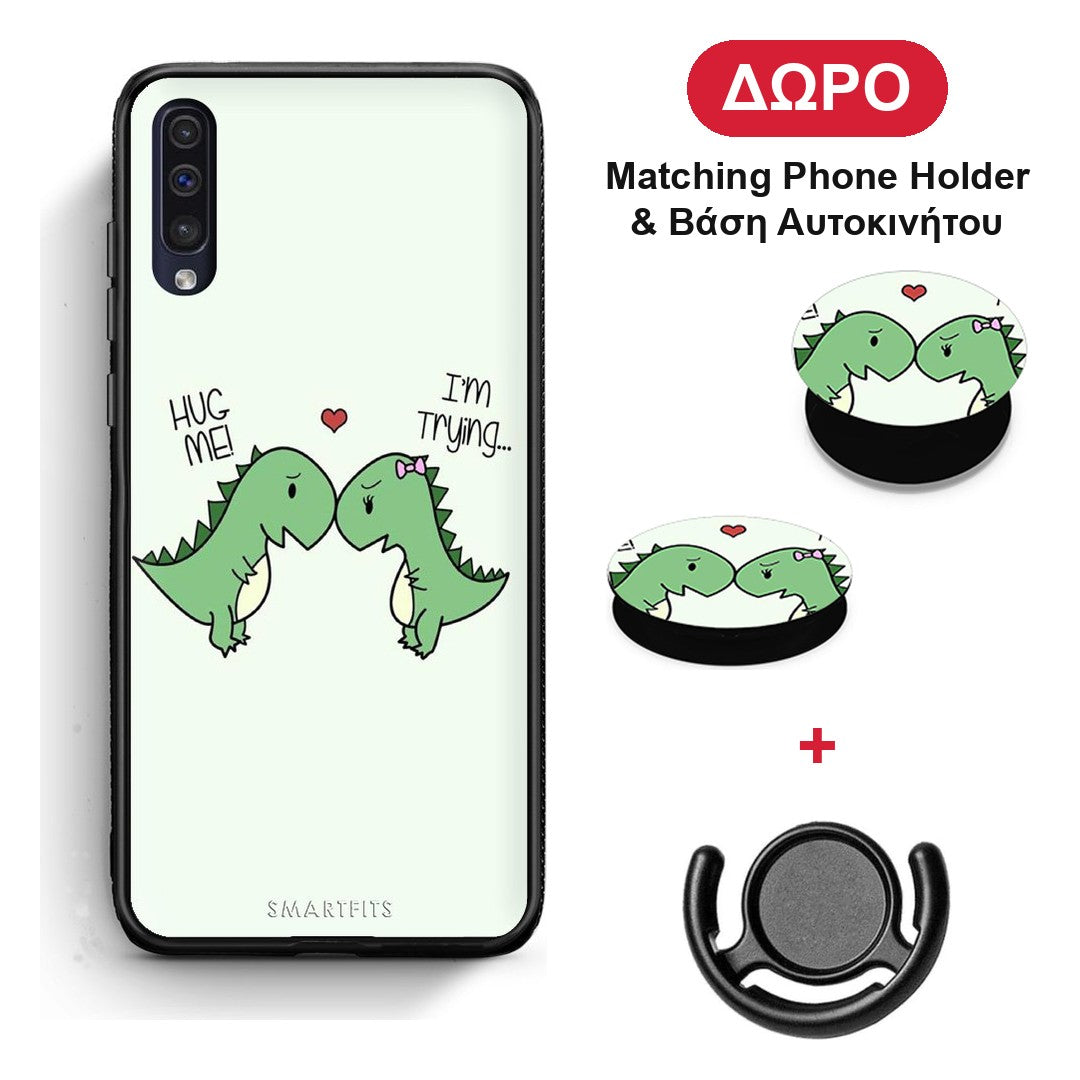Valentine Rex - Samsung Galaxy A50 / A30s θήκη + Δώρο Phone Holder & Βάση Αυτοκινήτου