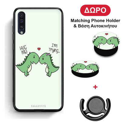 Valentine Rex - Samsung Galaxy A50 / A30s θήκη + Δώρο Phone Holder & Βάση Αυτοκινήτου