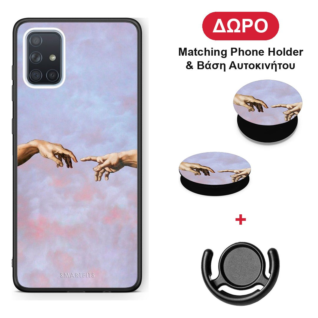 Adam Hand - Samsung Galaxy A51 θήκη + Δώρο Phone Holder & Βάση Αυτοκινήτου