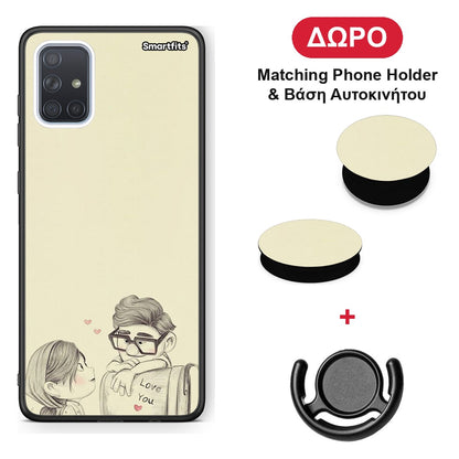 Carl And Ellie - Samsung Galaxy A51 θήκη + Δώρο Phone Holder & Βάση Αυτοκινήτου