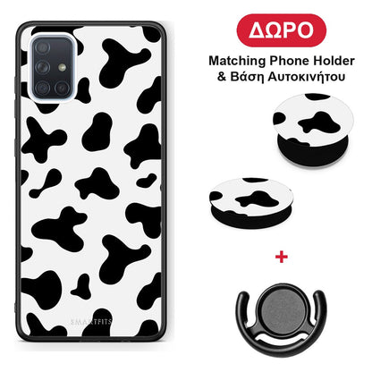 Cow Print - Samsung Galaxy A51 θήκη + Δώρο Phone Holder & Βάση Αυτοκινήτου