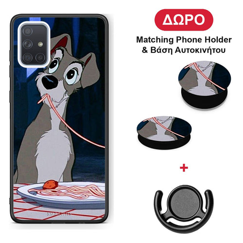 Lady And Tramp 1 - Samsung Galaxy A51 θήκη + Δώρο Phone Holder & Βάση Αυτοκινήτου