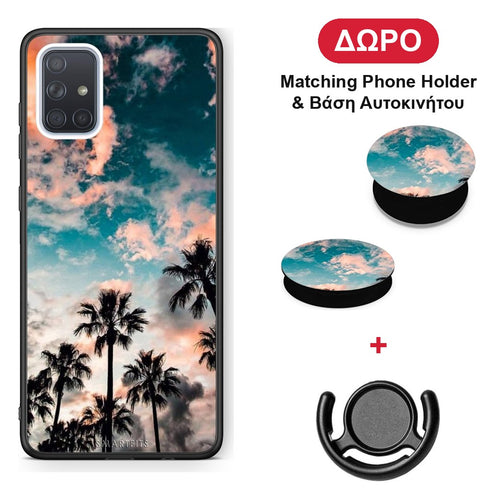 Summer Sky - Samsung Galaxy A51 θήκη + Δώρο Phone Holder & Βάση Αυτοκινήτου