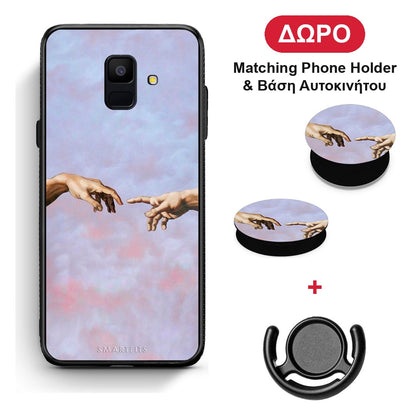 Adam Hand - Samsung Galaxy A6 2018 θήκη + Δώρο Phone Holder & Βάση Αυτοκινήτου
