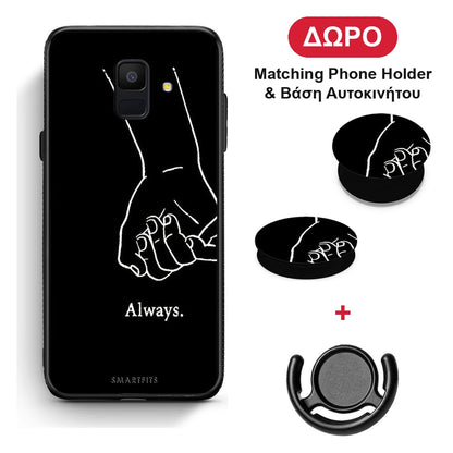Always & Forever 1 - Samsung Galaxy A6 2018 θήκη + Δώρο Phone Holder & Βάση Αυτοκινήτου