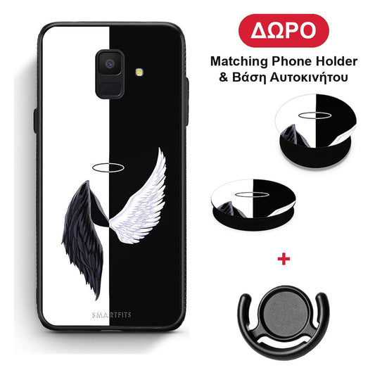Angels Demons - Samsung Galaxy A6 2018 θήκη + Δώρο Phone Holder & Βάση Αυτοκινήτου