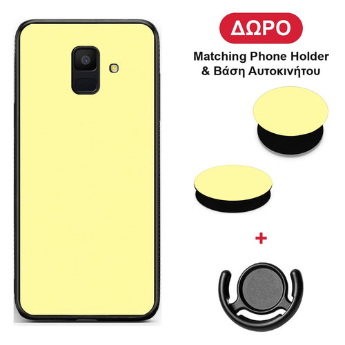 Butter Yellow - Samsung Galaxy A6 2018 θήκη + Δώρο Phone Holder & Βάση Αυτοκινήτου