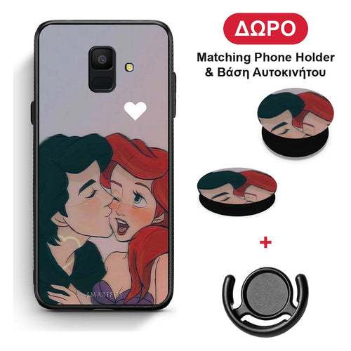 Mermaid Couple - Samsung Galaxy A6 2018 θήκη + Δώρο Phone Holder & Βάση Αυτοκινήτου