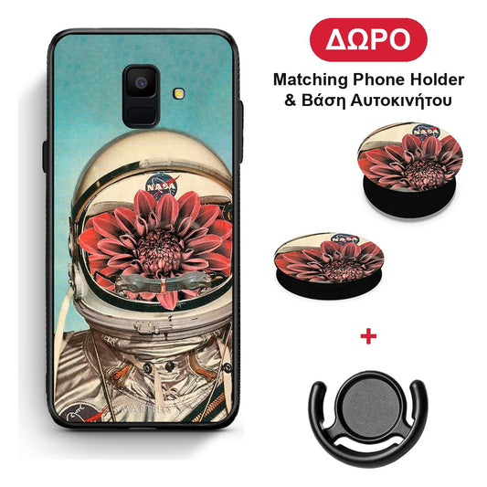 Nasa Bloom - Samsung Galaxy A6 2018 θήκη + Δώρο Phone Holder & Βάση Αυτοκινήτου