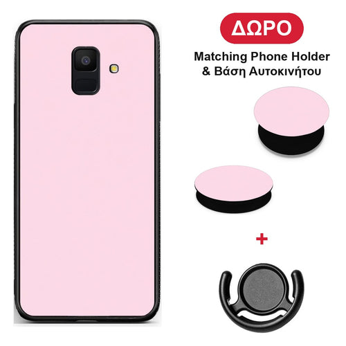 Pale Pink - Samsung Galaxy A6 2018 θήκη + Δώρο Phone Holder & Βάση Αυτοκινήτου
