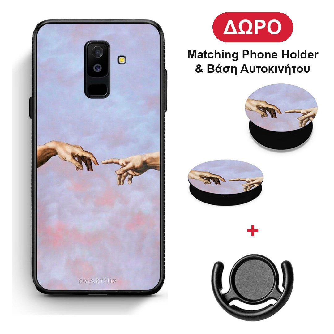 Adam Hand - Samsung Galaxy A6+ 2018 θήκη + Δώρο Phone Holder & Βάση Αυτοκινήτου