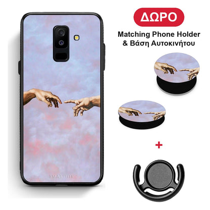 Adam Hand - Samsung Galaxy A6+ 2018 θήκη + Δώρο Phone Holder & Βάση Αυτοκινήτου