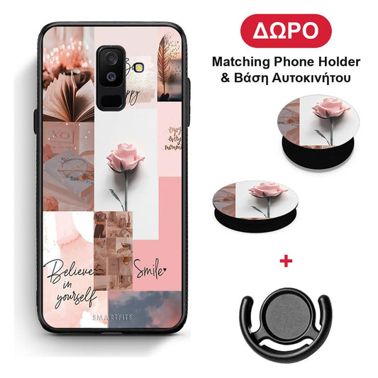 Aesthetic Collage - Samsung Galaxy A6+ 2018 θήκη + Δώρο Phone Holder & Βάση Αυτοκινήτου