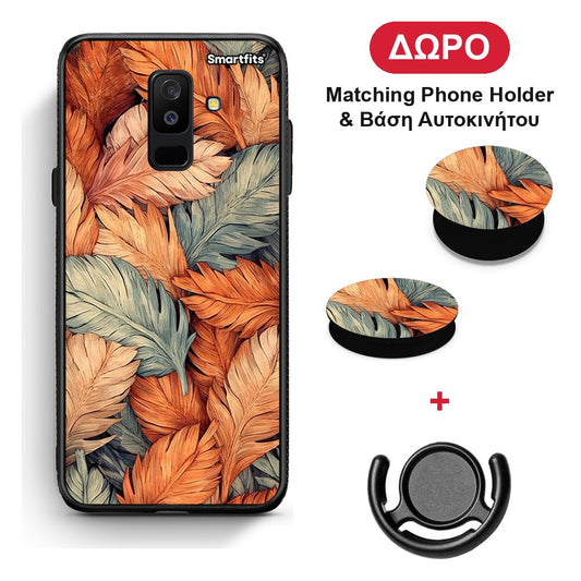 Autumn Leaves - Samsung Galaxy A6+ 2018 θήκη + Δώρο Phone Holder & Βάση Αυτοκινήτου