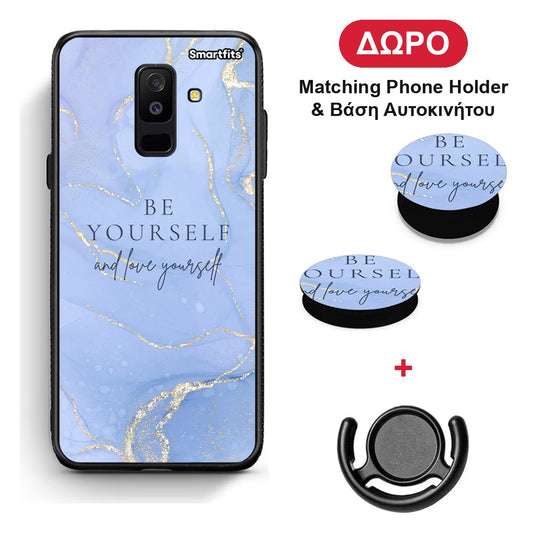 Be Yourself - Samsung Galaxy A6+ 2018 θήκη + Δώρο Phone Holder & Βάση Αυτοκινήτου