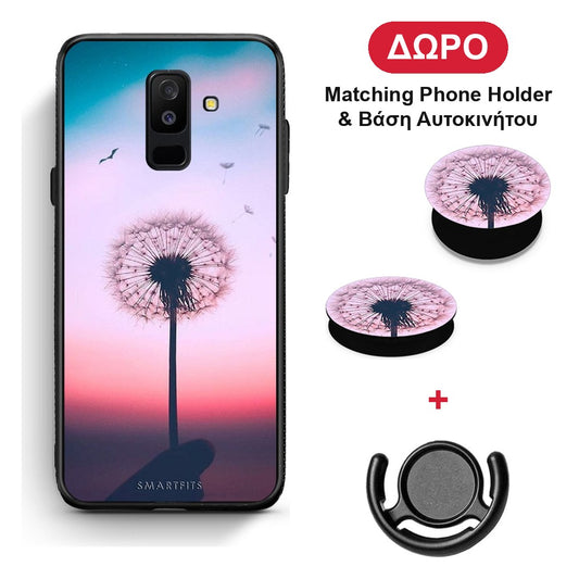 Boho Wish - Samsung Galaxy A6+ 2018 θήκη + Δώρο Phone Holder & Βάση Αυτοκινήτου