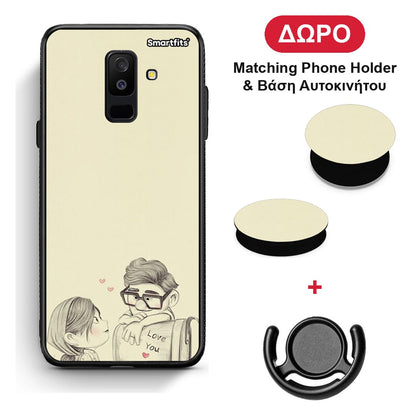 Carl And Ellie - Samsung Galaxy A6+ 2018 θήκη + Δώρο Phone Holder & Βάση Αυτοκινήτου