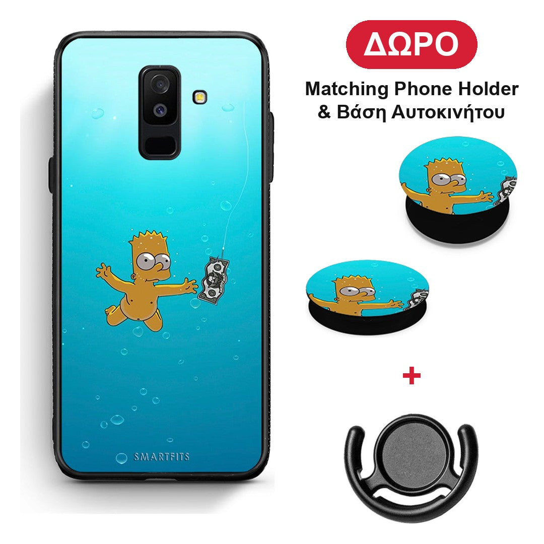Chasing Money - Samsung Galaxy A6+ 2018 θήκη + Δώρο Phone Holder & Βάση Αυτοκινήτου