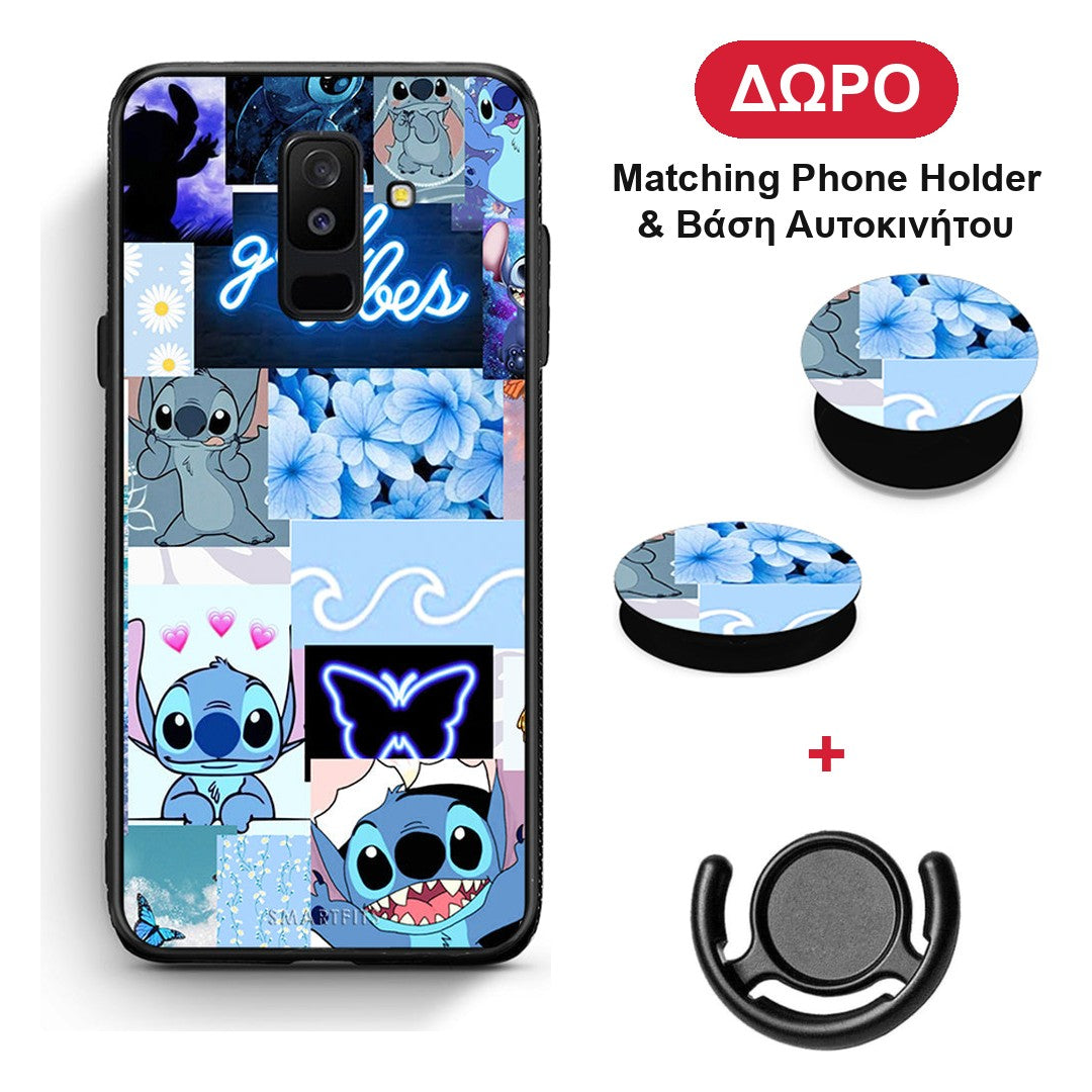 Collage Good Vibes - Samsung Galaxy A6+ 2018 θήκη + Δώρο Phone Holder & Βάση Αυτοκινήτου