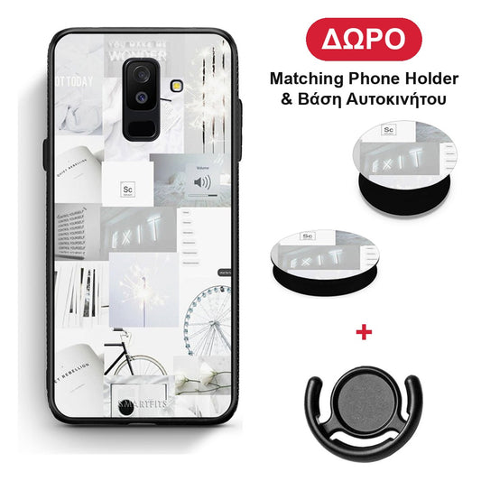 Collage Make Me Wonder - Samsung Galaxy A6+ 2018 θήκη + Δώρο Phone Holder & Βάση Αυτοκινήτου