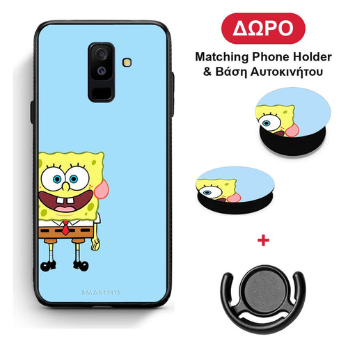 Friends Bob - Samsung Galaxy A6+ 2018 θήκη + Δώρο Phone Holder & Βάση Αυτοκινήτου