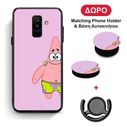 Friends Patrick - Samsung Galaxy A6+ 2018 θήκη + Δώρο Phone Holder & Βάση Αυτοκινήτου