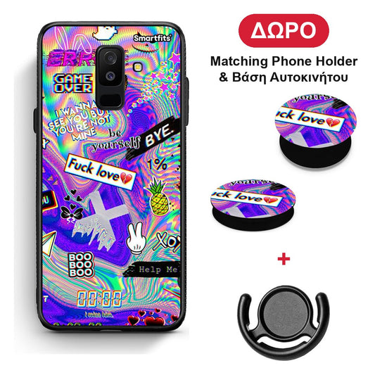 Game Over - Samsung Galaxy A6+ 2018 θήκη + Δώρο Phone Holder & Βάση Αυτοκινήτου
