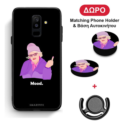 Grandma Mood Black - Samsung Galaxy A6+ 2018 θήκη + Δώρο Phone Holder & Βάση Αυτοκινήτου