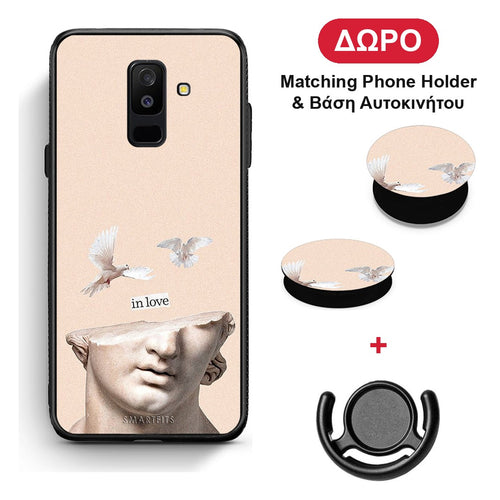In Love - Samsung Galaxy A6+ 2018 θήκη + Δώρο Phone Holder & Βάση Αυτοκινήτου