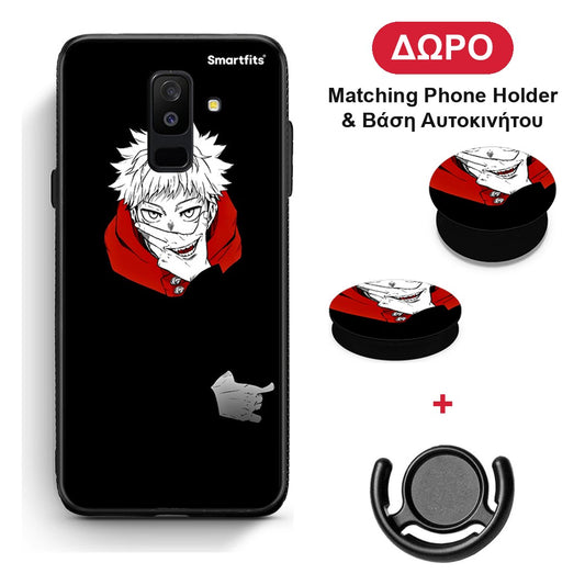 Itadori Anime - Samsung Galaxy A6+ 2018 θήκη + Δώρο Phone Holder & Βάση Αυτοκινήτου