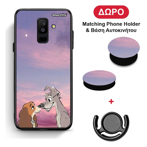 Lady And Tramp - Samsung Galaxy A6+ 2018 θήκη + Δώρο Phone Holder & Βάση Αυτοκινήτου