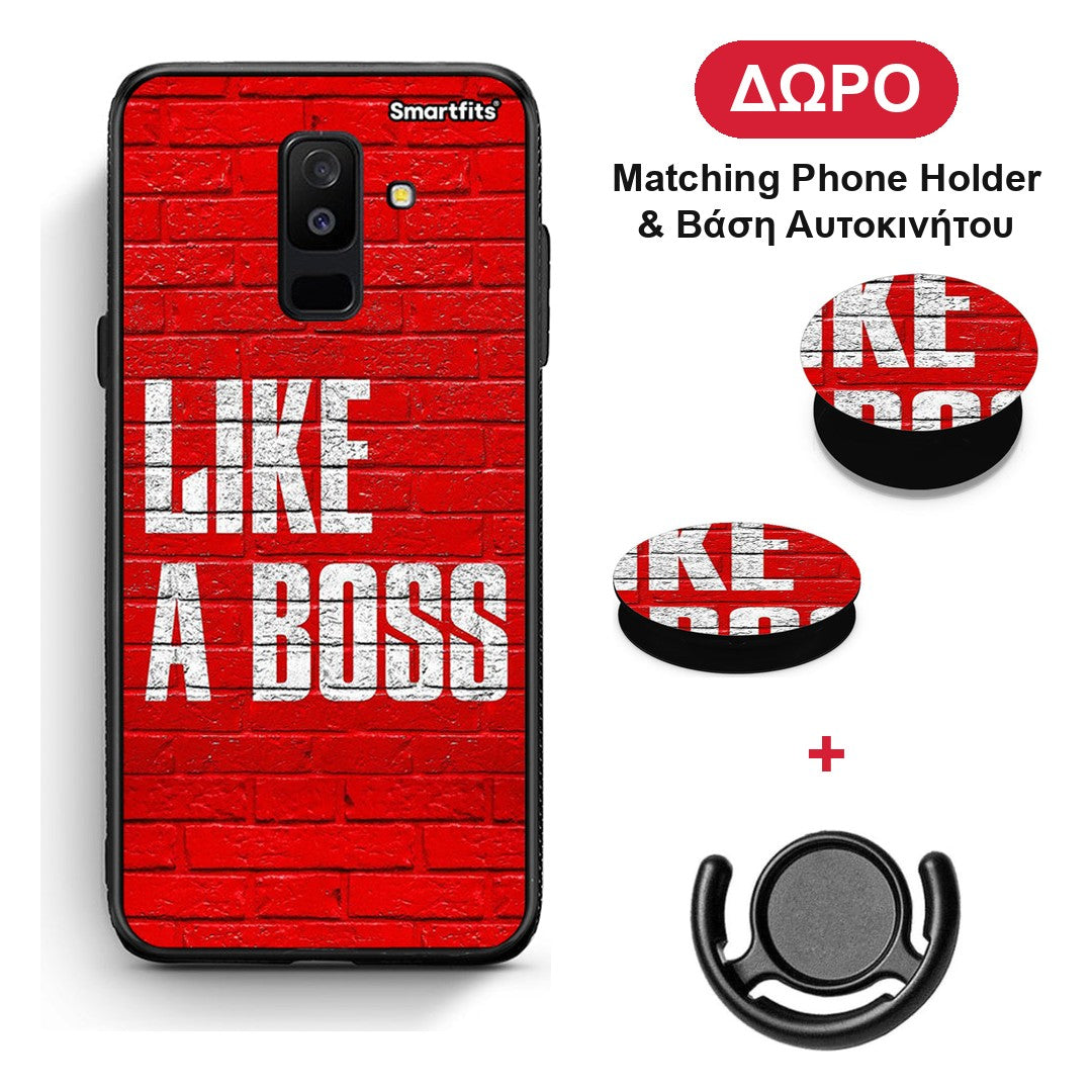 Like A Boss - Samsung Galaxy A6+ 2018 θήκη + Δώρο Phone Holder & Βάση Αυτοκινήτου