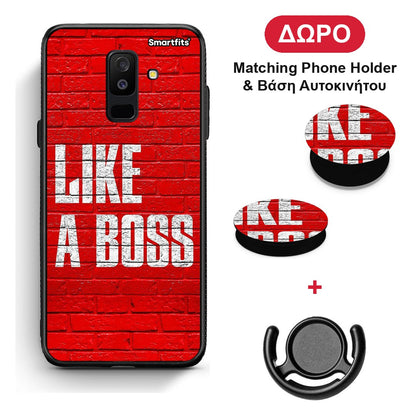 Like A Boss - Samsung Galaxy A6+ 2018 θήκη + Δώρο Phone Holder & Βάση Αυτοκινήτου
