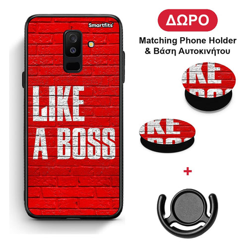 Like A Boss - Samsung Galaxy A6+ 2018 θήκη + Δώρο Phone Holder & Βάση Αυτοκινήτου