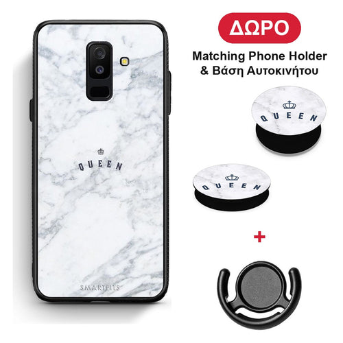 Marble Queen - Samsung Galaxy A6+ 2018 θήκη + Δώρο Phone Holder & Βάση Αυτοκινήτου