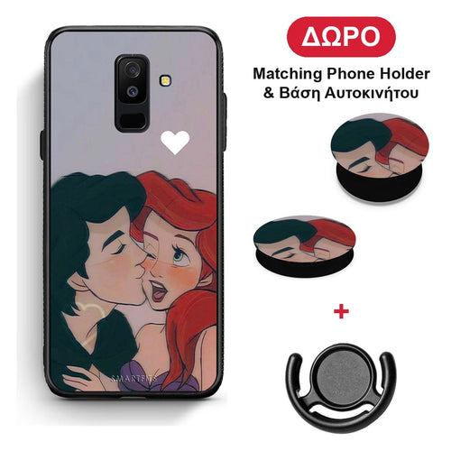 Mermaid Couple - Samsung Galaxy A6+ 2018 θήκη + Δώρο Phone Holder & Βάση Αυτοκινήτου