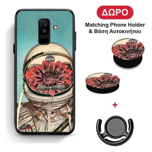 Nasa Bloom - Samsung Galaxy A6+ 2018 θήκη + Δώρο Phone Holder & Βάση Αυτοκινήτου